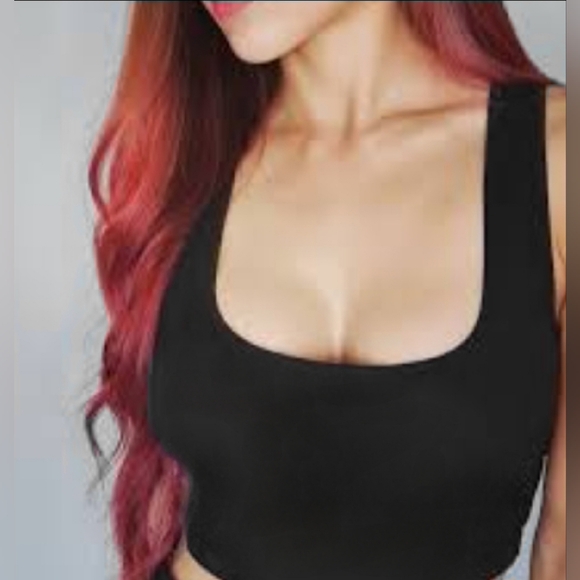 Nordstrom Tops - Black Laced Padded Crop Top